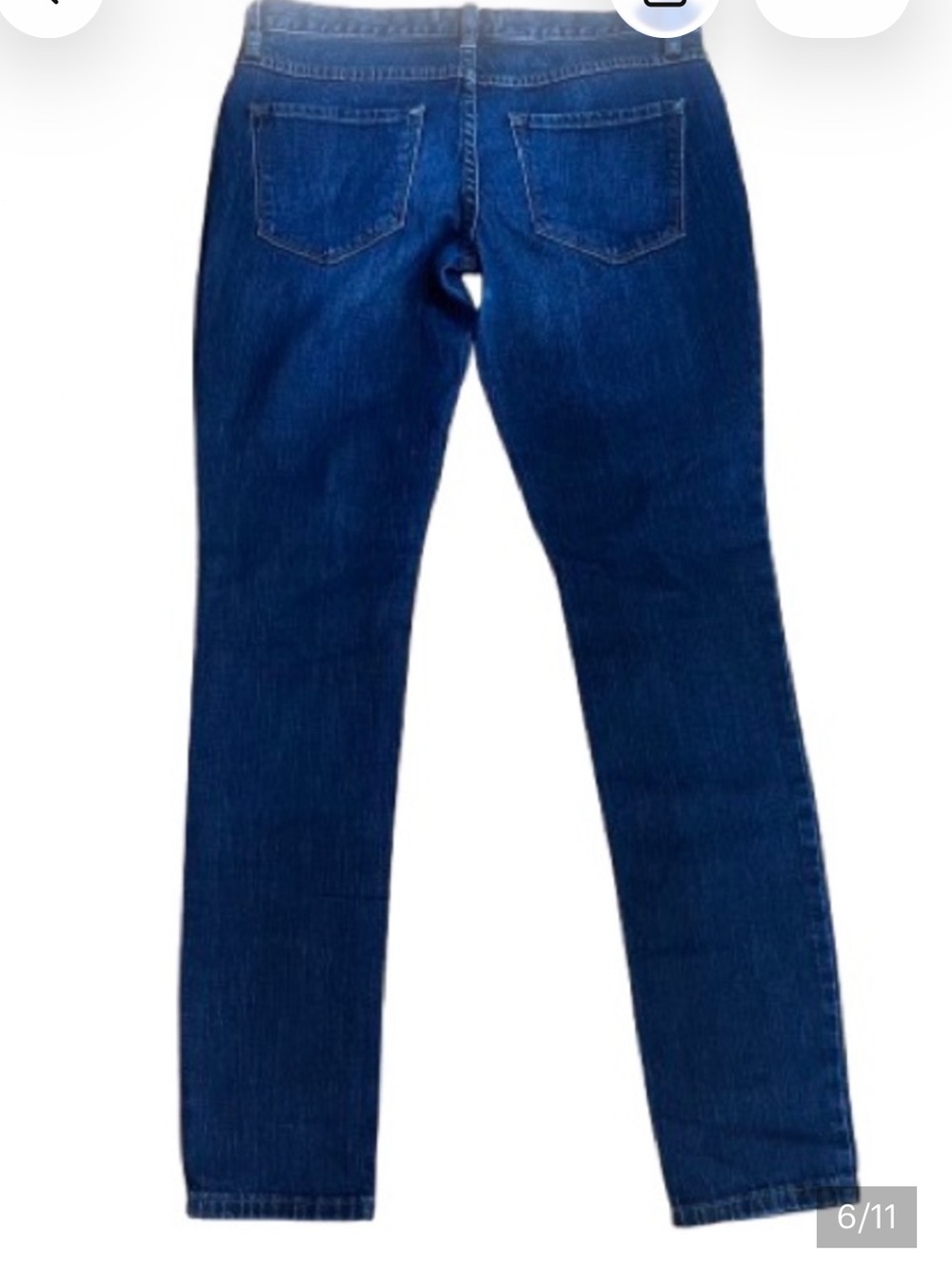 Free People Dark Wash High Rise Skinny Jeans Indigo Denim Size 27 - Picture 4 of 9
